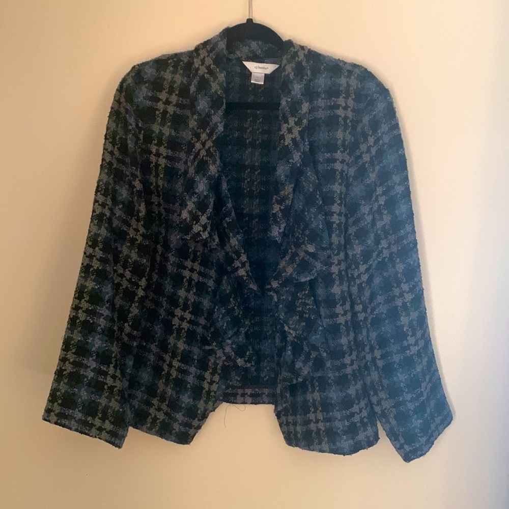 1X CJ Banks plaid Blazer